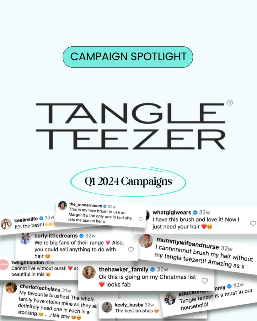 Tangle Teezer Q1 Campaign Overview with Comments.