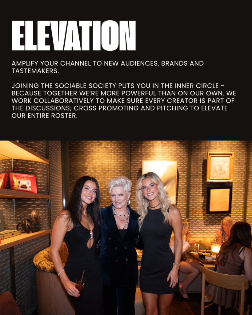 Elevation from Talent Management. Amplify your channel to new audiences, brands, and tastemakers.