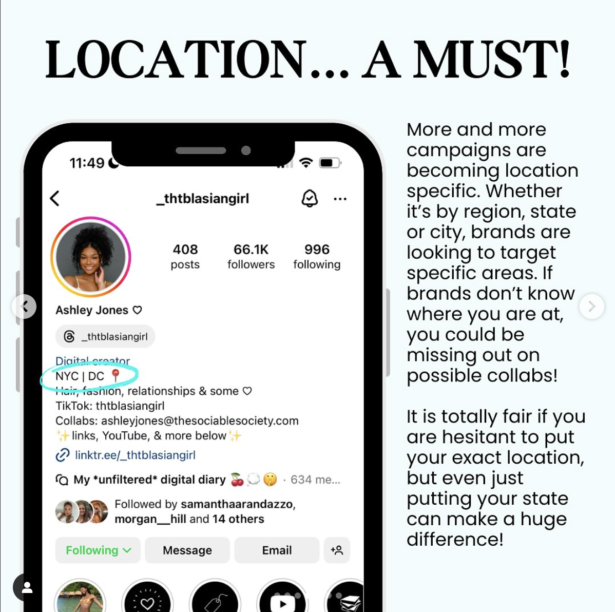 what to put in my instagram bio