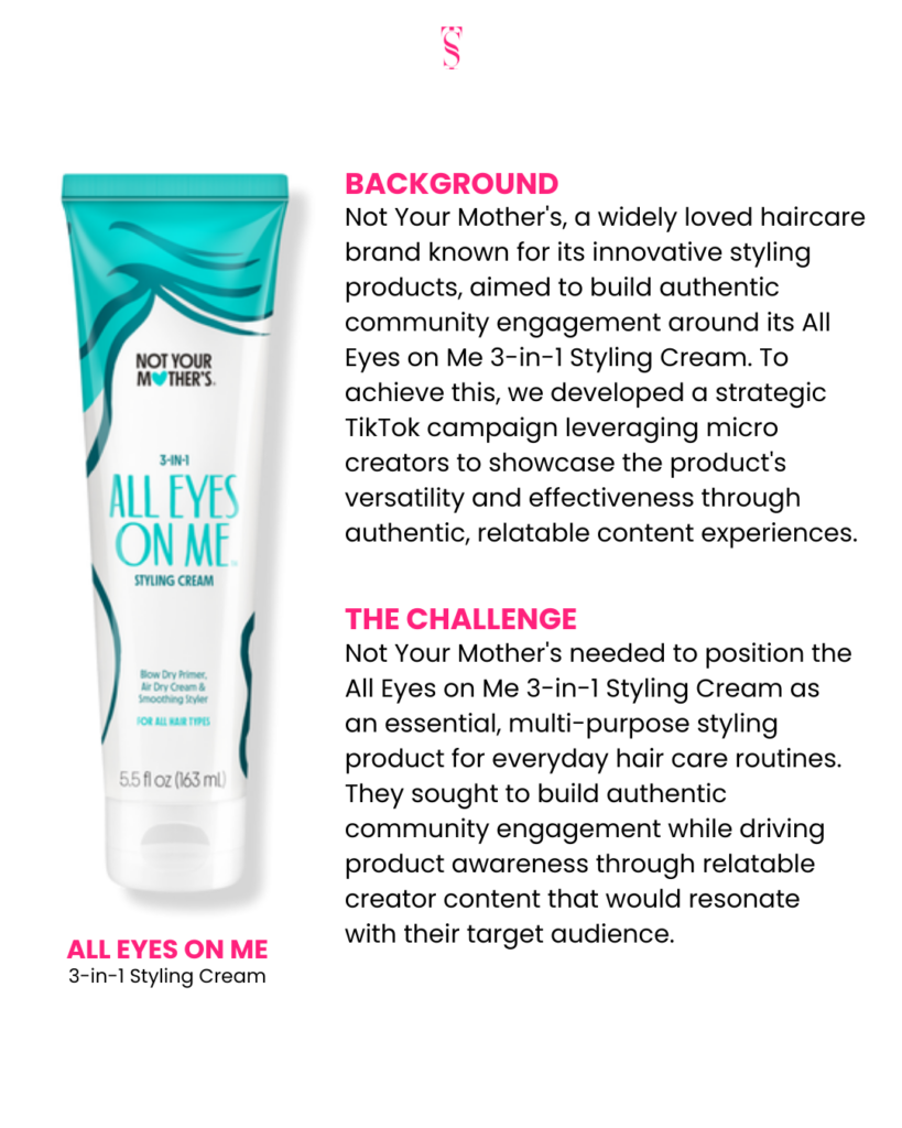 Not Your Mother's Influencer Campaign with The Sociable Society Background.